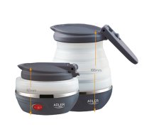 Adler | Travel Kettle | AD 1279 | Electric | 750 W | 0.6 L | Silicon | White|AD 1279