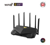 Dual Band WiFi6 Gigabit Router | TUF Gaming AX6000 | 802.11ax | 1148+4804 Mbit/s | 10/100/1000 Mbit/s | Ethernet LAN (RJ-45) ports 5 | Mesh Support Yes | MU-MiMO Yes | No mobile broadband |     Antenna type External|90IG07X0-MO3C00