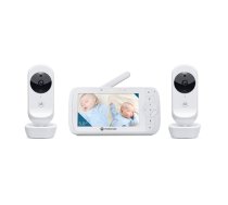 Motorola | Video Baby Monitor - Two camera pack | VM35-2 5.0" | 5.0" diagonal color screen; 5 x preloaded lullabies; Two-way talk; Room temperature monitoring; Infrared     night vision; LED sound level indicator; 2.4GHz FHSS wireless technology for in-ho