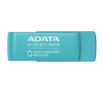 ADATA | USB Flash Drive | UC310 ECO | 64 GB | USB 3.2 Gen1 | Green|UC310E-64G-RGN