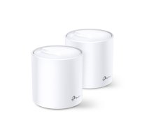 TP-LINK | AX3000 Whole Home Mesh Wi-Fi 6 System | Deco X60 (2-pack) | 802.11ax | 2402+574 Mbit/s | 10/100/1000 Mbit/s | Ethernet LAN (RJ-45) ports 2 | Mesh Support Yes | MU-MiMO Yes | Antenna type 4xInternal per Deco uni|Deco X60(2-pack)