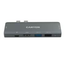 CANYON hub DS-5 7in1 Thunderbolt 3 Space Grey|CNS-TDS05B