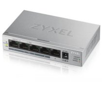 ZYXEL GS1005-HP, 5 PORT GIGABIT POE+ UNMANAGED DESKTOP SWITCH, 4 X POE, 60 WATT|GS1005HP-EU0101F