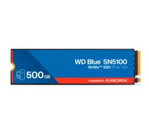 SSD|SANDISK|300xTBW rating|MTBF 1750000 h|Read speed 6600 MB/s|Write speed 5600 MB/s|NVMe Yes|PCI Express 4.0|M.2|500 GB|POWERED BY SANDISK|Blue SN5100|WDS500G5B0E-00CPE0|WDS500G5B0E-00CPE0