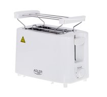Adler | Toaster | AD 3223 | Power 750 W | Number of slots 2 | Housing material Plastic | White|AD 3223