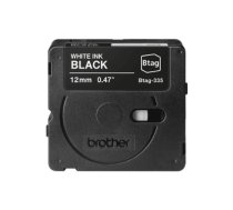 BROTHER BTAG335 12MM WHITE ON BLACK TAPE|BTAG335
