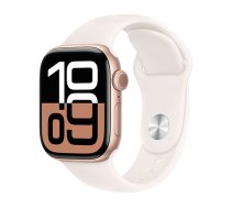 Watch Apple Watch Series 10 GPS 42mm Rose Gold Aluminium Case with Sport Band M/L - Light Blush (MWWJ3QC/A)