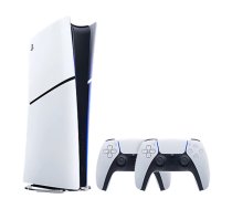 Sony PlayStation 5 Slim Digital Edition 825GB with 2 Dualsense Controller - White (1000050120)
