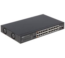 25 portu tīkla komutātors DH-PFS3125-24ET-190 24-Port FE PoE+ 1-Port Gigabit Combo PoE Switch Web managed VLAN 190W