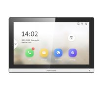 DS-KH6350-WTE1-Black - Hikvision DS-KH6350-WTE1 IP video namrunis (domofons) ar Wi-Fi un skārienekrānu (Melns) / DS-KH6350-WTE1 IP видео домофон Hikvision WiFi монитор черный / DS-KH6350-WTE1 IP video intercom Hikvision WiFi monitor video doorphone black