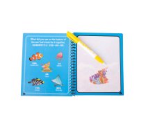 Water book with marker sea animals blue