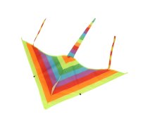 Large kite for children triangular rainbow