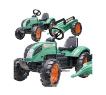 FALK Green Lander pedāļu traktors ar piekabi uz 3 gadiem