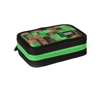 Triple pencil case with accessories Pixel Cubes