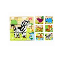 Wooden educational puzzle blocks Safari 9el.