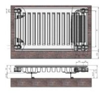 Radiators 11x400x800 Ventil Compact Termolux