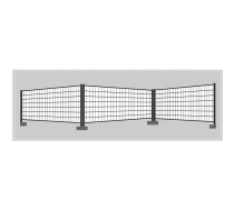 Mobilā žoga pārklājs 90g/m²; BALTS 1.76x3.41m