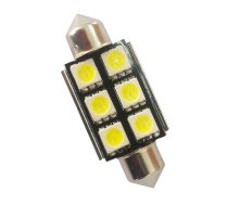 LED spuldze, 1 gab, C5W 39mm Festoon/Canbus, 6SMD