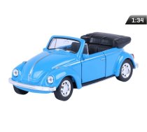 Modelīši VW BEETLE kabriolets, zils, 1:34, Welly | A83975  | 5904726839751