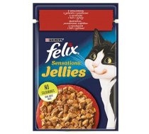 Felix sensations Duo with beef and tomatoes in jelly - wet food for cats - 85g