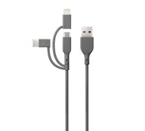 GP CY1N Lade & Sync Cable 1m 3in1 USB-A to Micro/USB-C/Light
