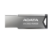 USB flash drive ADATA UV250 AUV250-64G-RBK (64GB; USB 2.0; silver color)