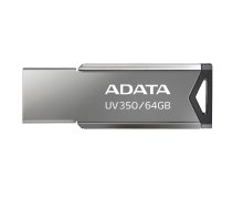 USB flash drive ADATA UV350 AUV350-64G-RBK (64GB; USB 3.1; silver color)