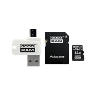 Card memory with adapter and card reader GoodRam All in one M1A4-0320R12 (32GB; Class 10; Adapter, Memory card, MicroSDHC card reader)