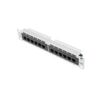 Patch panel Lanberg PPU6-9012-S (1U; 10"; 6; U/UTP; 12xRJ-45)