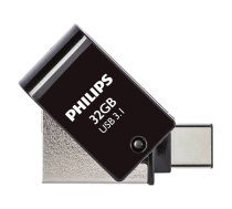 Philips 2 in 1 OTG 32GB USB 3.1 + USB C Midnight Black