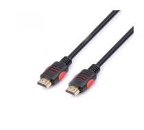 Reekin HDMI Cable - 10 Meter - FULL HD 4K Black/Red (High Speed w. Eth.)