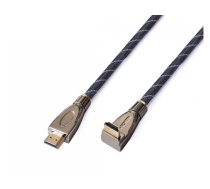 Reekin HDMI Cable - 10 Meter - FULL HD Metal Plug 90Â° (Hi-Speed w. Ether.)