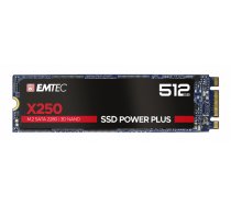 Emtec Internal SSD X250 512GB M.2 SATA III 3D NAND 520MB/sec ECSSD512GX250