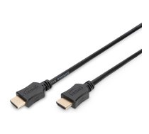 DIGITUS HDMI HighSpeed Ethernet HDMI, 5m, 4K 30p, gold, sw