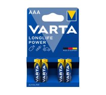 Varta Battery Alkaline Micro AAA LR03 1.5V - Longlife Power (4-Pack)