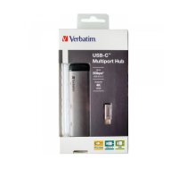 Verbatim USB 3.1-C Hub Slimline 2x USB 3.0 HDMI 4K inkl. USB-C Kabel