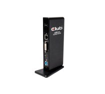 Club 3D USB 3.0 Dual Display Dockingstation Schwarz Klavierlack CSV-3242HD