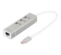 DIGITUS USB Type-C 3-Port Hub plus Fast Ethernet LAN-Adapter