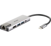 D-Link 5 In 1 USB-C Hub mit HDMI/Ethernet und USB-C Ladeanschluss DUB-M520