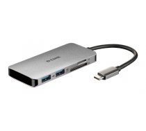 D-Link 6 In 1 USB-C Hub mit HDMI/Kartenleser/USB-C Ladeanschluss DUB-M610