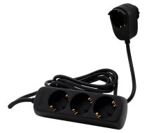 REV Multiple Socket Outlet 3+1-fold 2m black Powersplit