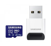 Samsung PRO Plus microSD Card 512GB + USB Card Reader (2023) MB-MD512SB/WW