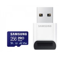 Samsung PRO Plus microSD Card 256GB + USB Card Reader (2023) MB-MD256SB/WW
