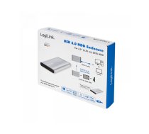 LogiLink Festplattengehäuse 2,5, SATA, USB 3.0, Alu, silber UA0106A