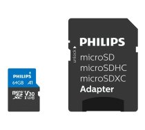 Philips MicroSDXC Card      64GB Class 10 UHS-I U3 incl. Adapter