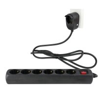 REV Multiple Socket Outlet 6+1-fold 2m black Powersplit