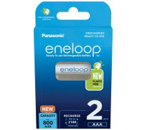 1x2 Panasonic Eneloop Micro AAA 800mAh Ni-MH        BK-4MCDE/2BE