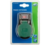 REV Adapter w. switch IP44 black-green