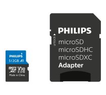 Philips MicroSDXC Card     512GB Class 10 UHS-I U3 incl. Adapter