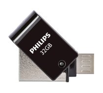Philips 2 in 1 OTG 32GB USB 2.0 + Micro B Midnight Black